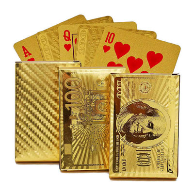 Waterproof Gold Foil Poker Playing Cards