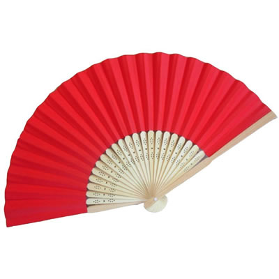 Bamboo Fabric Handheld Folding Fan