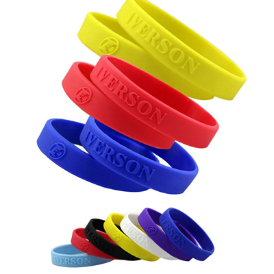 Silicone Embossed Wristband Bracelets