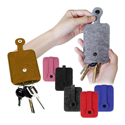 Fashion Woolen Felt Car Key Chain Wallet