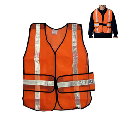 Safety Vests Neon Mesh With Reflective Stripe