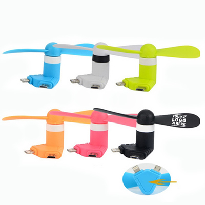 Touch on/off 2 in 1 Mini USB Fan For Phone