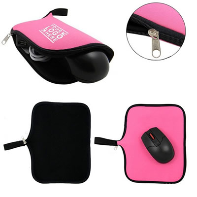 Foldable Neoprene Mouse Pad Pouch