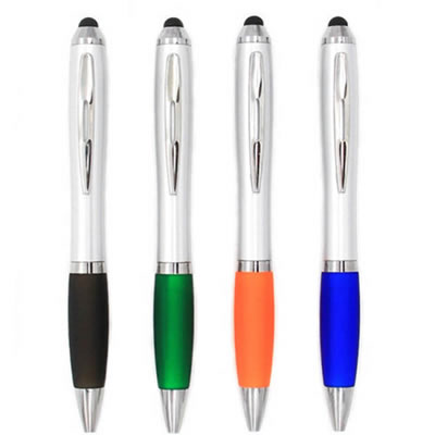 Promotional Stylus Ballpoint Pen with Rubber Grip