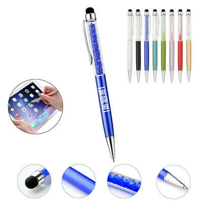 2 In 1 Stylus Crystal Ballpoint Pen