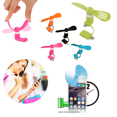 2 in 1 USB Flexible Mini Cell Phone Fan For Smartphones