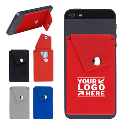 Silicone Phone Pocket with Stand Wallet