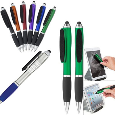 Promotional Satin Stylus Pen with Screen Cleaner