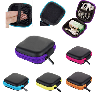 Square EVA Earbuds Case Storage Pouch