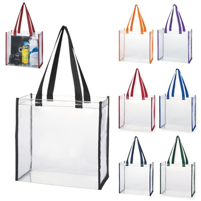 Transparent PVC Stadium Tote Bag