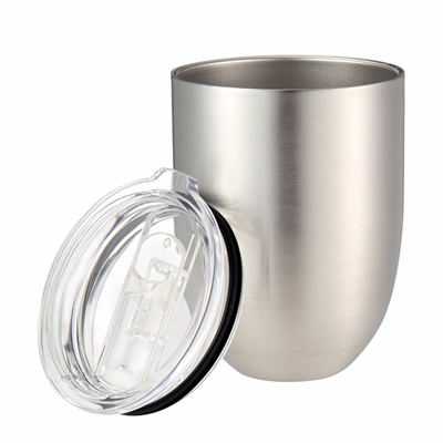 9oz Stainless Steel Double Wall Insulated Wine Cup with Lip