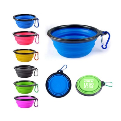 Collapsible Silicone Pet Bowl with Carabiner