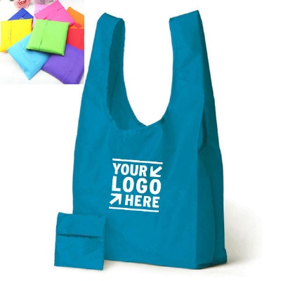 Folding Shopping Tote Bag Grocery Bags w/ Pocket