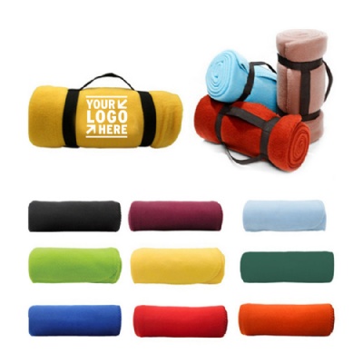 Portable Picnic Polar Fleece Blanket w/ Handle