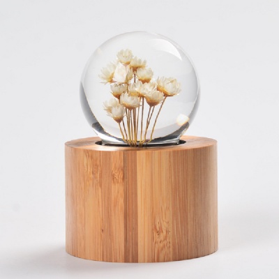 Daisy Cystal Ball Wooden Music Box