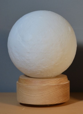 3D LED Printing Moon Lamp Wooden Music Box