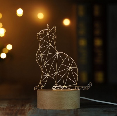 3D Cat LED Night Light