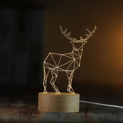 3D Deer LED Night Light