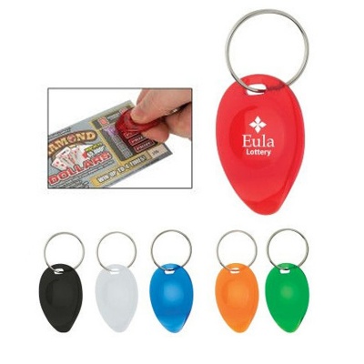 Oval Lottery Scraper Key Chain