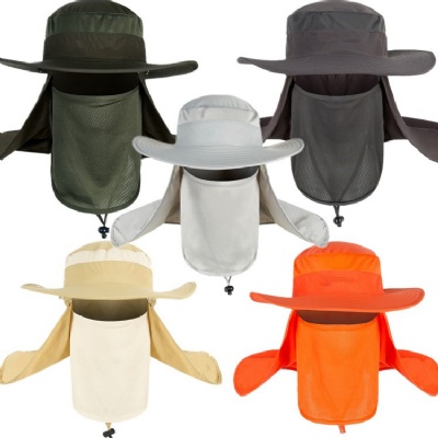 Sun Bucket Hat with Face Neck Flaps