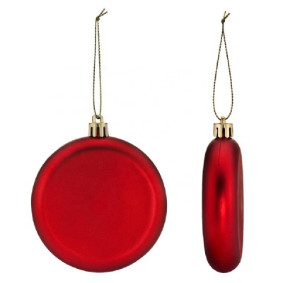 Flat Round Matte Christmas Ornaments