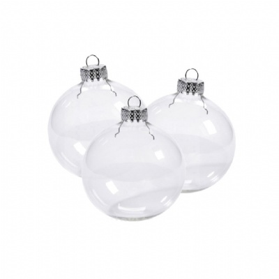 Clear Plastic Fillable Ball Ornament