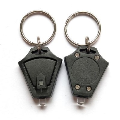 Plastic LED Flashlight Keychain