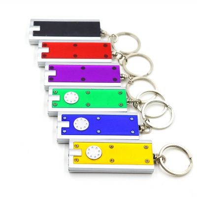 Rectangle LED Flashlight Keychain