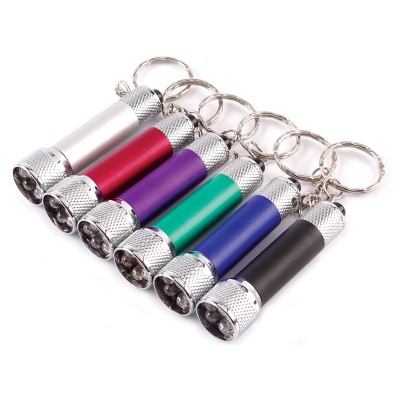 Mini Aluminum LED Keychain with 5 Bulbs