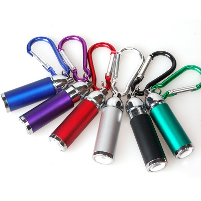 Aluminum Mini LED keychain w/ Carabiner Free Extension