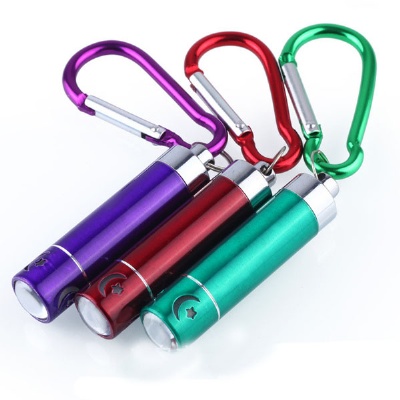 Mini LED Alloy Keychain w/ Carabiner