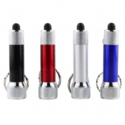 Aluminium LED Flashlight Keychain w/ 3 Bulbs