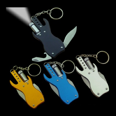 Multifunction Keychain Flashlight Opener Guitar-shaped