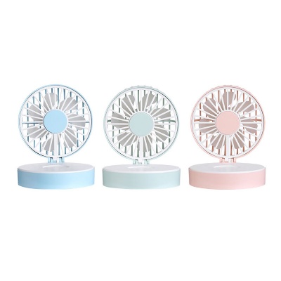 Handheld Mini USB Fan with Makeup Mirror Lanyard