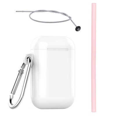 Silicone Straws w/ Travel Case & Cleaning Brush