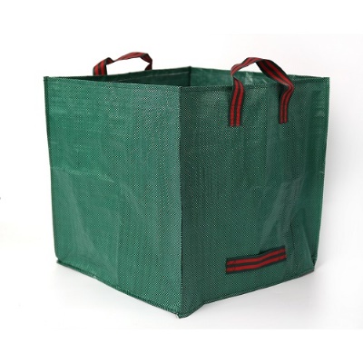Square Woven Cloth Garden Leaf Bag w/ Handles