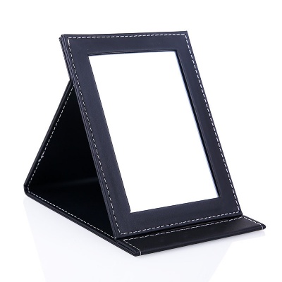 Portable PU Leather Folding Makeup Mirror