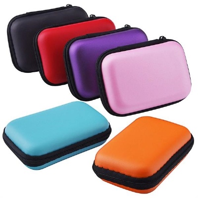 Portable Earphone Headphone Storage Case Purse