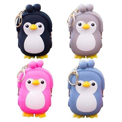 Silicone Penguin Coin Purse Portable Wallet