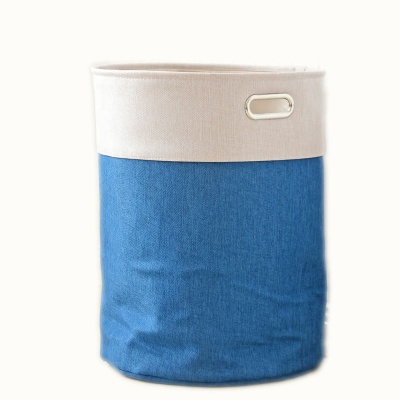 Foldable Cylinder Laundry Basket w/ Handles