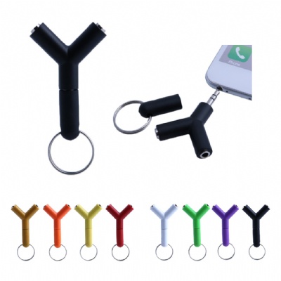 Headphone Splitter Music Share Adapter Keyring