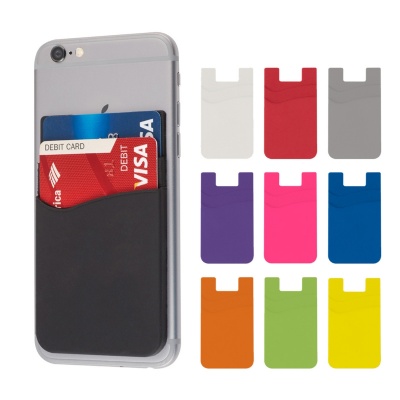 Dual Pocket Silicone Phone Wallets Card Holder