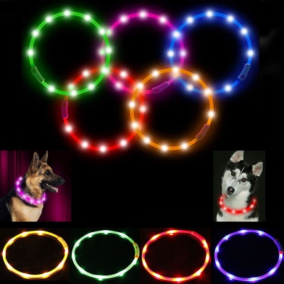 USB Rechargeable LED Flashing Dog Collar