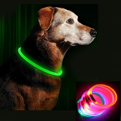 LED Dog Collar USB Rechargeable Glowing Dog Collar