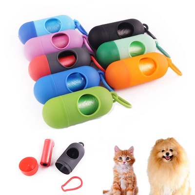 Pet Waste Poop Bags w/ Clip and Dispenser