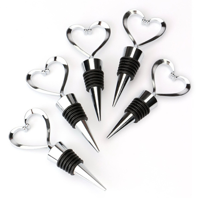 Heart Shape Wine and Beverage Bottle Stoppers