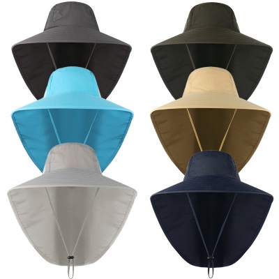 Wide Brim Sun Hat with Neck Flap