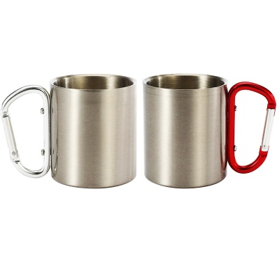 Stainless Steel Mug w/ Carabiner Handle