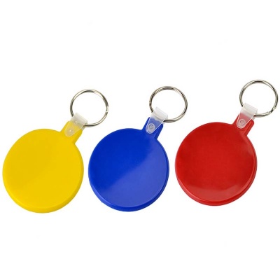 Round Plastic Keychain Key Tag