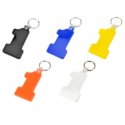 Number One Plastic Keychain Key Tag